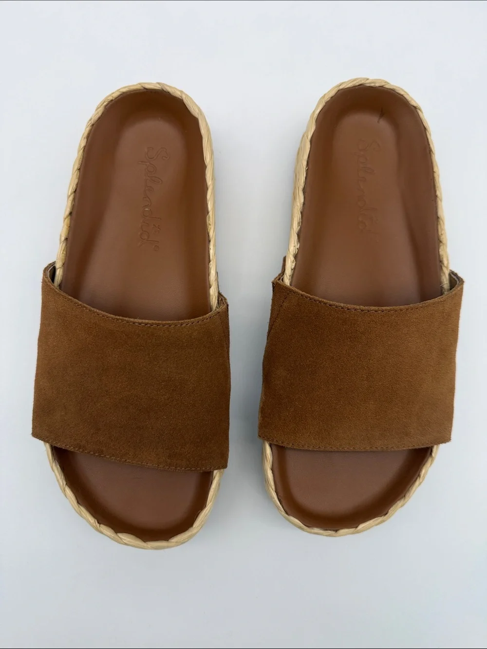 Splendid Billie Espadrille Platform Sandals Tan/Brown Color Doe